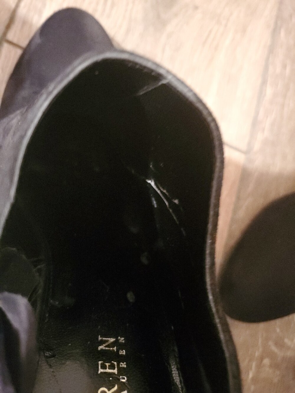 Lauren Ralph Lauren Platform Black Suede Booties Size 8.5 - Picture 9 of 10